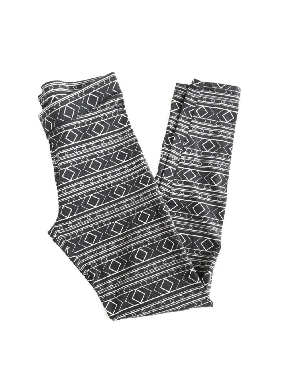 PINK Victoria's Secret VS Small Gray White Cotton Geometric Dog Stretch Leggings - Picture 11 of 11